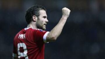 El futbolista español Juan Mata, durante un partido con el Manchester United.