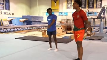 IShowSpeed challenges and stuns Olympic athlete with incredible jumps