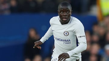 Soccer Football - Premier League - Everton vs Chelsea - Goodison Park, Liverpool, Britain - December 23, 2017   Chelsea&#039;s N&#039;Golo Kante in action              REUTERS/Phil Noble    EDITORIAL USE ONLY. No use with unauthorized audio, video, data, fixture lists, club/league logos or &quot;live&quot; services. Online in-match use limited to 75 images, no video emulation. No use in betting, games or single club/league/player publications.  Please contact your account representative for further details.