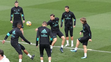 Momento del &uacute;ltimo entrenamiento del Real Madrid.