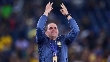 during the final second-leg match between Monterrey and America as part of the Torneo Apertura 2024 Liga MX at BBVA Bancomer Stadium, on December 15, 2024 in Monterrey, Nuevo Leon, Mexico.