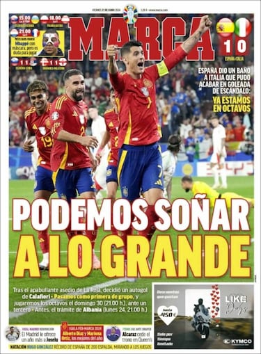 España es una fiesta, bravissimo... las portadas en prensa tras la victoria ante Italia