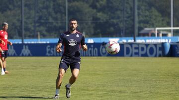 Pablo Vázquez analizó la visita del Deportivo a El Alcoraz.