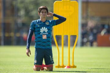 Carlos Emilio Orrantia, no ha dado lo esperado con las Águilas y registra 4 partidos, 360 minutos y 3 goles con la Sub-20 del América.