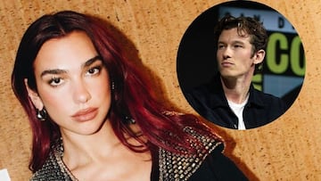 Dua Lipa and Callum Turner