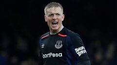 Jordan Pickford con el Everton. 