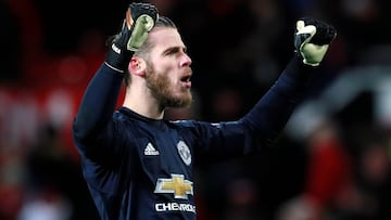 El portero del Manchester United, David de Gea, durante un partido.