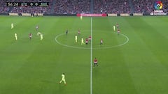 Busquets no pierde el balón ni en esa pose: vean lo que hace