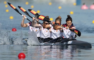 Sexto lugar en la final femenina del K4 500 para Teresa Portela, Sara Ouzande, Estefanía Fernández y Carolina García Otero. 