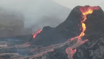 Espectaculares imágenes del volcán islandés a vista de dron