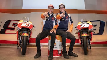 Los hermanos M&aacute;rquez, Marc y &Aacute;lex.