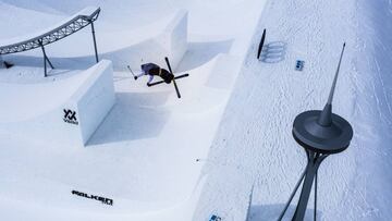 David Wise bate el r¨¦cord de altura en el quarterpipe del Audi Nines 2019