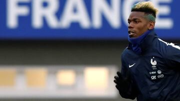El centrocampista francés del Manchester United, Paul Pogba, durante un entrenamiento.