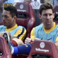 Messi no era suplente desde la 'tormenta' de Anoeta