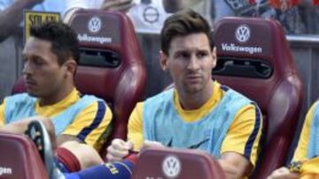 Messi no era suplente desde la 'tormenta' de Anoeta
