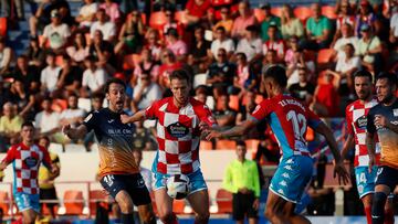 Jugada del Lugo - Leganés de Segunda División.