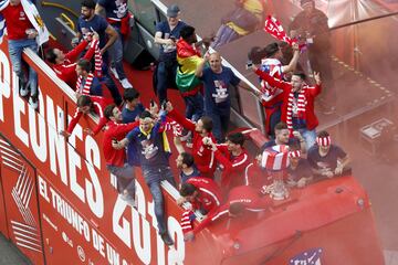 Los rojiblancos recorrieron la capital con final en Neptuno