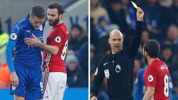 Jamie Vardy, Juan Mata y Anthony Taylor.