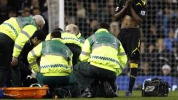 Aplazado el Aston Villa-Bolton por Fabrice Muamba