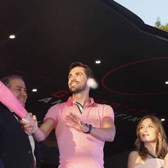 Contador, con Froome y Viviani antes de la última etapa