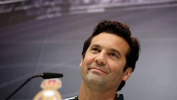 Soccer Football - Real Madrid Press Conference - Ciudad Real Madrid, Valdebebas, Madrid, Spain - October 30, 2018    Real Madrid interim coach Santiago Solari during a press conference   REUTERS/Susana Vera