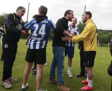 Incidentes en el entrenamiento del Deportivo de la Coruña