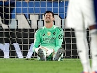 Courtois, en un partido contra el Getafe en octubre de 2025.