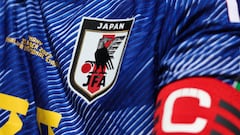 DOHA, QATAR - NOVEMBER 27: A Japan football shirt is seen worn by a supporter during the FIFA World Cup Qatar 2022 Group E match between Japan and Costa Rica at Ahmad Bin Ali Stadium on November 27, 2022 in Doha, Qatar. (Photo by Alex Livesey - Danehouse/Getty Images)