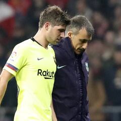 Sergi Roberto estará un mínimo de tres semanas de baja