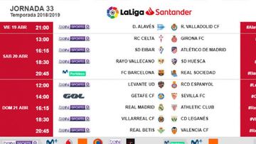 Los horarios de LaLiga Santander en la Semana Santa