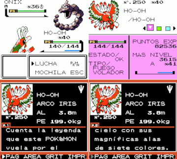 pokemon oro plata ho oh game boy color