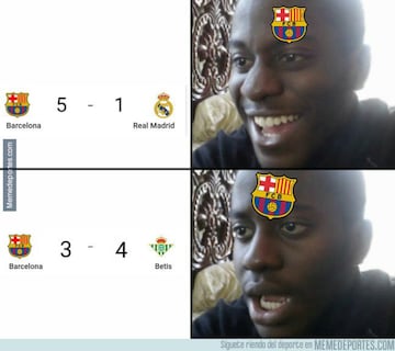 Los mejores memes de la derrota del Barcelona ante el Betis