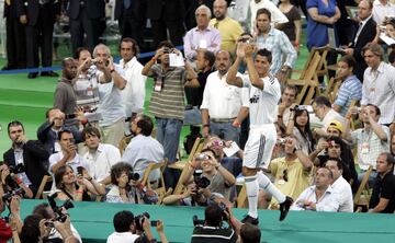 Cristiano Ronaldo en el estadio Santiago Bernabéu.