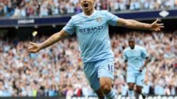 EL KUN, GAFADO. Agüero ha jugado doce veces contra el Madrid y nunca consiguió ganarle.
