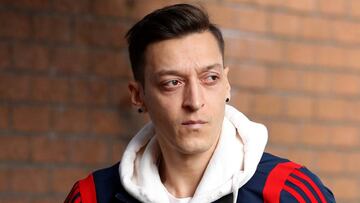 Ozil, en un entrenamiento con el Arsenal.