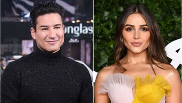 Collage de Mario Lopez y Olivia Culpo, los presentadores de Miss Universo 2021.