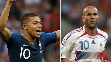 Mbapp¨¦ 'juega' con Zidane