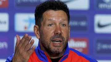 Simeone, en rueda de prensa.