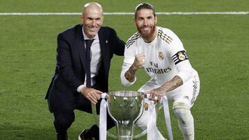 16/07/20 PARTIDO PRIMERA DIVISION
CORONAVIRUS COVID19
REAL MADRID - VILLARREAL
ALEGRIA CELEBRACION CAMPEON DE LIGA COPA TROFEO ZINEDINE ZIDANE SERGIO RAMOS