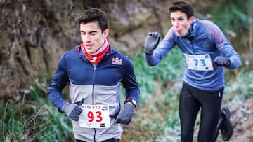 Marc M&aacute;rquez participa junto a su hermano en una carrera a pie.