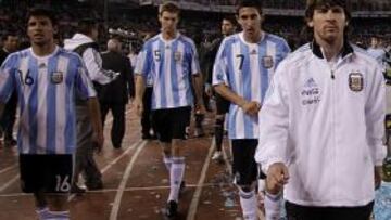 <b>COMPAÑEROS. </b>Di María y Messi son titulares con Argentina.