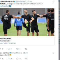 La Real 'olvida' a Iñigo y él se queja: "Creo que entrené..."