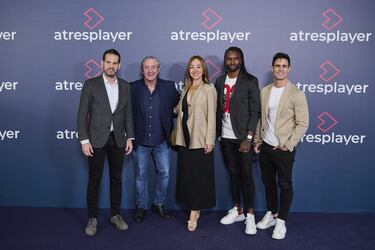 Josep Pedrerol y los colaborador de 'el chiringuito' asiste al gran evento de presentación de novedades de la plataforma Atresplayer que se celebra en el cine Callao City Lights.