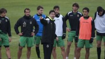 Gay, en su primera sesión.