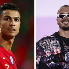 Cristiano Ronaldo asistió al concierto de J Balvin, que posó con su camiseta