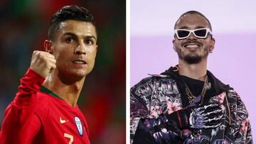 Cristiano Ronaldo asistió al concierto de J Balvin, que posó con su camiseta