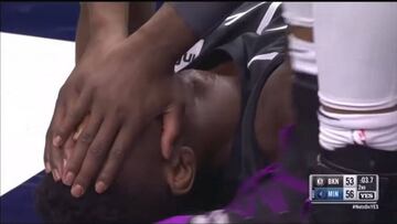 Caris LeVert (Brooklyn Nets) tras su lesión.