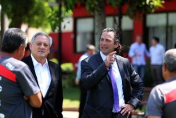 Juan Antonio Pizzi recorrió las instalaciones de Juan Pinto Durán junto a Arturo Salah.