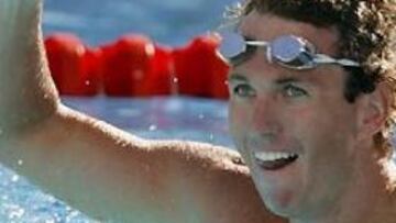 <b>RÉCORD</b>. Peirsol celebra su triunfo y su marca de 1m 54,74s en 200 espalda.