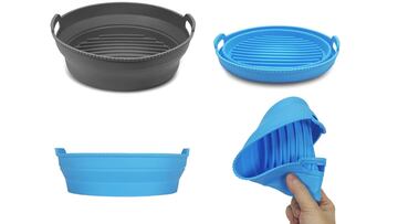 Estos moldes de silicona para freidoras de aire o 'airfryers' son muy f¨¢ciles de limpiar.